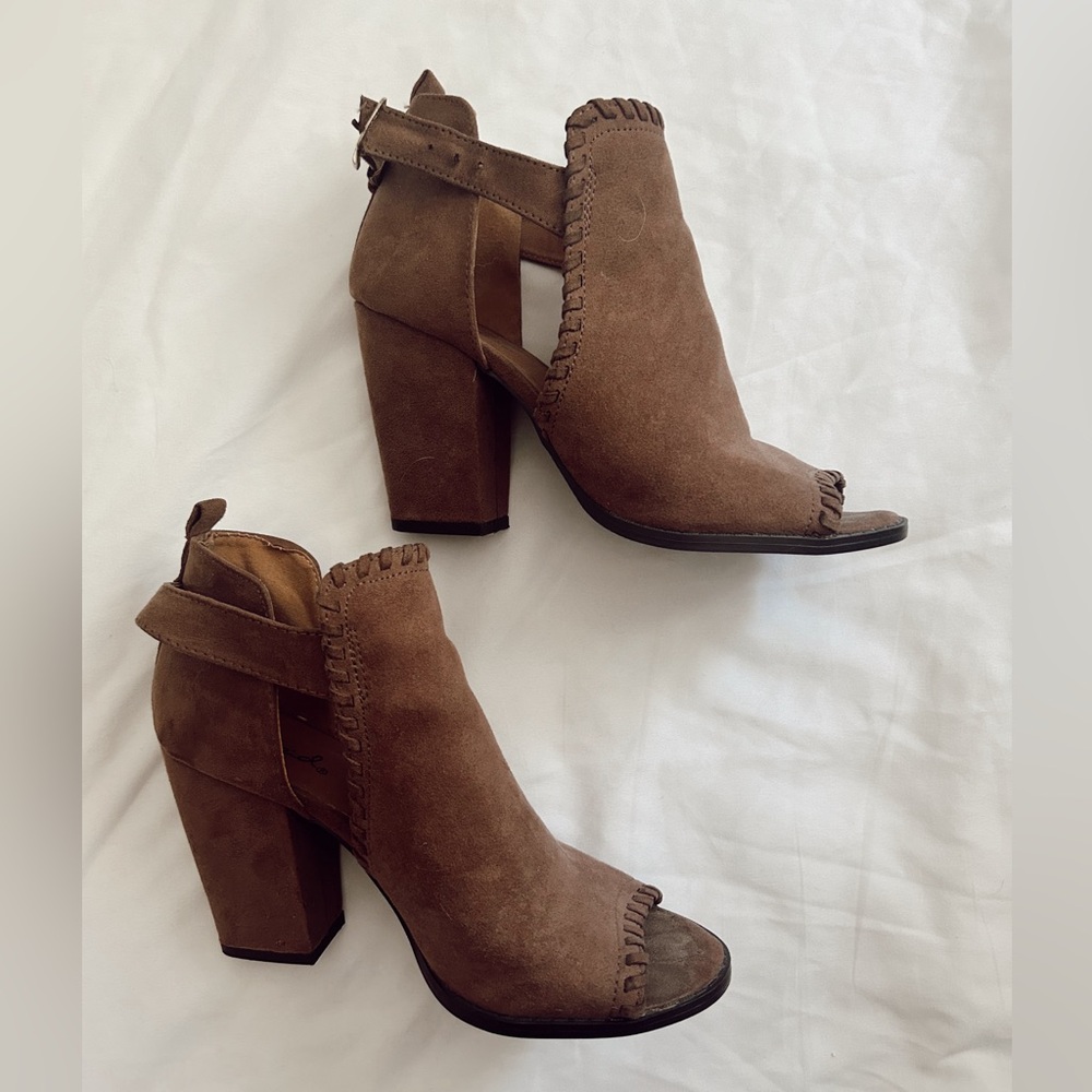 Suede Block Heel